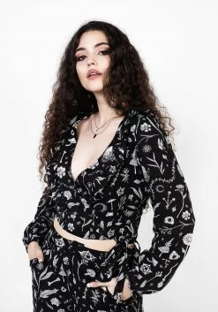 MET1 HEDGEWITCH WRAP TOP Tops