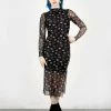 PFA1 EUPHORIA MESH MIDI DRESS