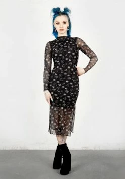 PFA1 EUPHORIA MESH MIDI DRESS