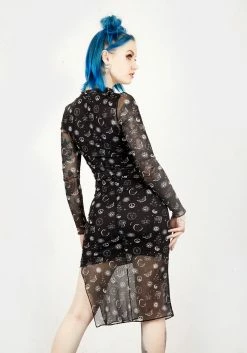 PFA1 EUPHORIA MESH MIDI DRESS