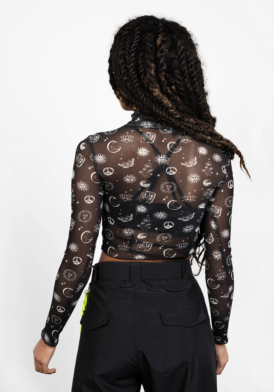 PFA1 Tops EUPHORIA LETTUCE EDGE MESH CROP TOP 6 PFA1 Tops EUPHORIA LETTUCE EDGE MESH CROP TOP