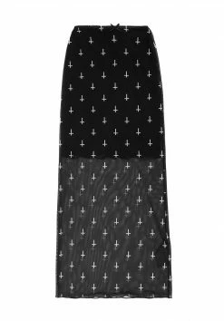 PFA1 WICKED MESH MIDI SKIRT