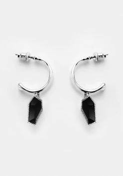 TOU1 DEATH HOOP EARRINGS