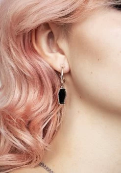 TOU1 DEATH HOOP EARRINGS