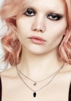 TOU1 Jewellery DEATH MULTICHAIN NECKLACE