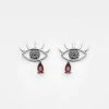 TOU1 BLEEDING EYE CZ STUDS Jewellery