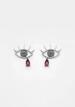 TOU1 BLEEDING EYE CZ STUDS Jewellery