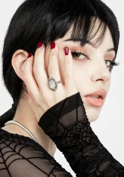 TOU1 Jewellery SERPENT MOONSTONE RING