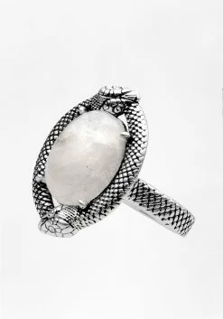TOU1 Jewellery SERPENT MOONSTONE RING