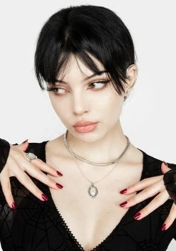 TOU1 SERPENT MOONSTONE MULTI-CHAIN NECKLACE Jewellery