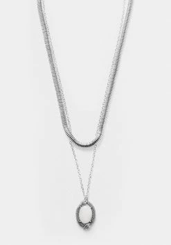 TOU1 SERPENT MOONSTONE MULTI-CHAIN NECKLACE Jewellery