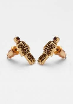 TOU1 WICKER MAN STUD EARRINGS 12 TOU1 WICKER MAN STUD EARRINGS