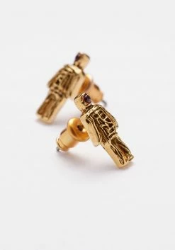 TOU1 WICKER MAN STUD EARRINGS 10 TOU1 WICKER MAN STUD EARRINGS
