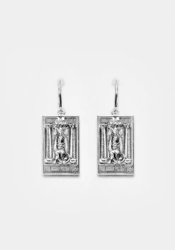 TOU1 THE HIGH PRIESTESS TAROT HOOP EARRINGS Jewellery