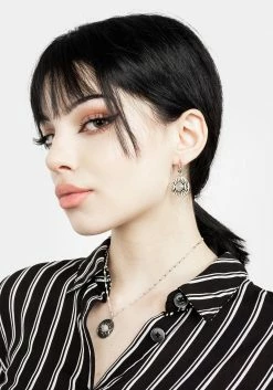 TOU1 GODDESS TRIPLE MOON MOONSTONE EAR STUD PACK Jewellery