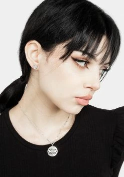 TOU1 GODDESS TRIPLE MOON MOONSTONE EAR STUD PACK Jewellery