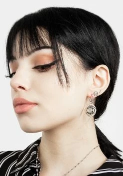 TOU1 GODDESS TRIPLE MOON MOONSTONE EAR STUD PACK Jewellery