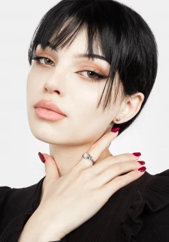 TOU1 GODDESS TRIPLE MOON MOONSTONE RING Jewellery