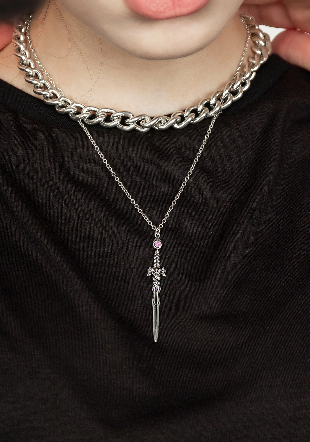 TOU1 Jewellery RITUAL DAGGER AMETHYST PENDANT NECKLACE 7 TOU1 Jewellery RITUAL DAGGER AMETHYST PENDANT NECKLACE