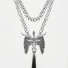 TOU1 BAPHOMET BLACK AGATE CHAIN CHOKER