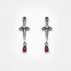 TOU1 Jewellery ATHAME DAGGER CZ STUDS