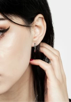 TOU1 Jewellery ATHAME DAGGER CZ STUDS