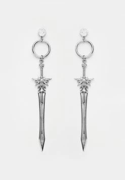 TOU1 Jewellery SWORD DROP EARRINGS