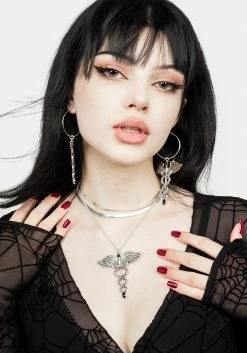 TOU1 CADUCEUS MULTI-CHAIN NECKLACE