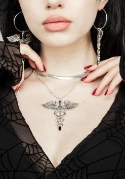 TOU1 CADUCEUS MULTI-CHAIN NECKLACE