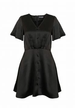 MET1 DAMOZEL FIT AND FLARE V NECK MINI DRESS Dresses